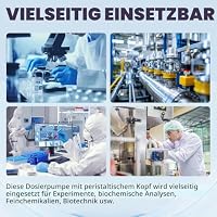 Mini Peristaltikpumpe, Peristaltik Flüssigkeitspumpe Dosierpumpe Schlauchpumpe G528 DC 12V 250-300MA 0,1-60 U/min, Biochemische Vakuumpumpe für Bioengineering Aquarium Lab Analytic DIY-Zubehör (2x4) – Ansicht 5