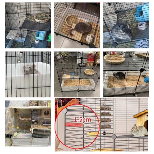 Jaula para chinchilla, jaula grande para ratas con bandeja integrada, construcción de alambre de metal, fácil de limpiar y mover, perfecta para cobayas