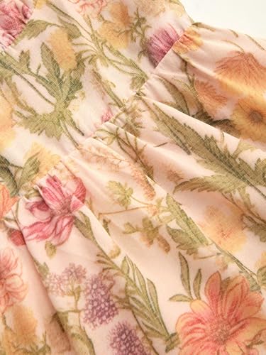 Image of CIDER Floral Dress for Women Summer Mini Sundresses Spaghetti Strap Cute Vacation Dresses Boho Casual Outfits