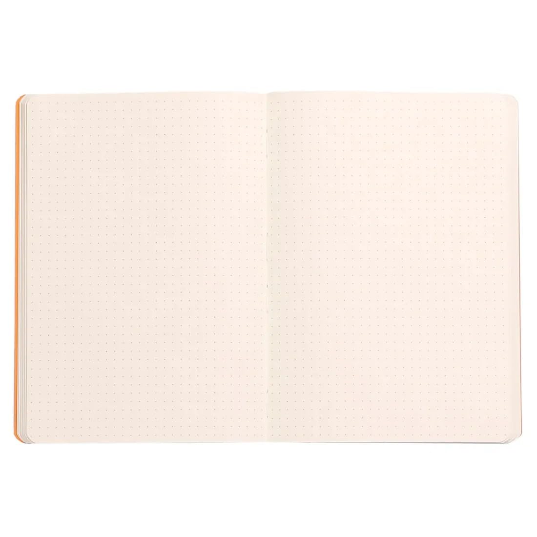 RHODIA 117440C - taccuino morbido Verde Salvia - A5 14,8X21cm - Puntinato DOT - 160 pag. - Carta Clairefontaine Avorio 90g/m² - segnalibro, chiusura con elastico - Simil Cuoio - Collezione Rhodiarama