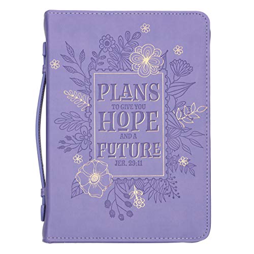 Hope and Future Purple Jeremiah 29:11 Bible Cover - Large