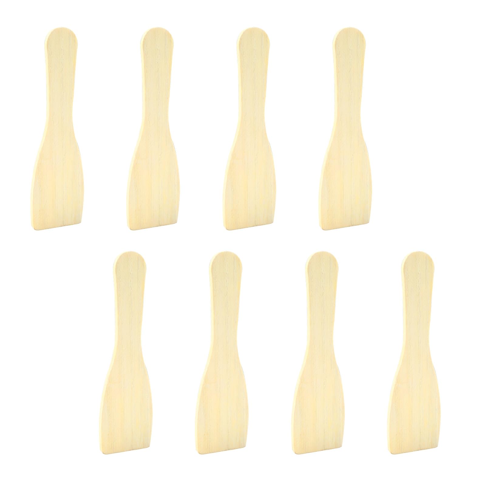 GlasFlength Pfannenwender aus Holz 8 Stück, Antibakteriell Holzschaber Grill Wender 30 cm Holzwender Hitzebeständig & Plastikfrei Küchenspachtel Holz Set Holzkochlöffel zum Kochen & Backen Geeignet