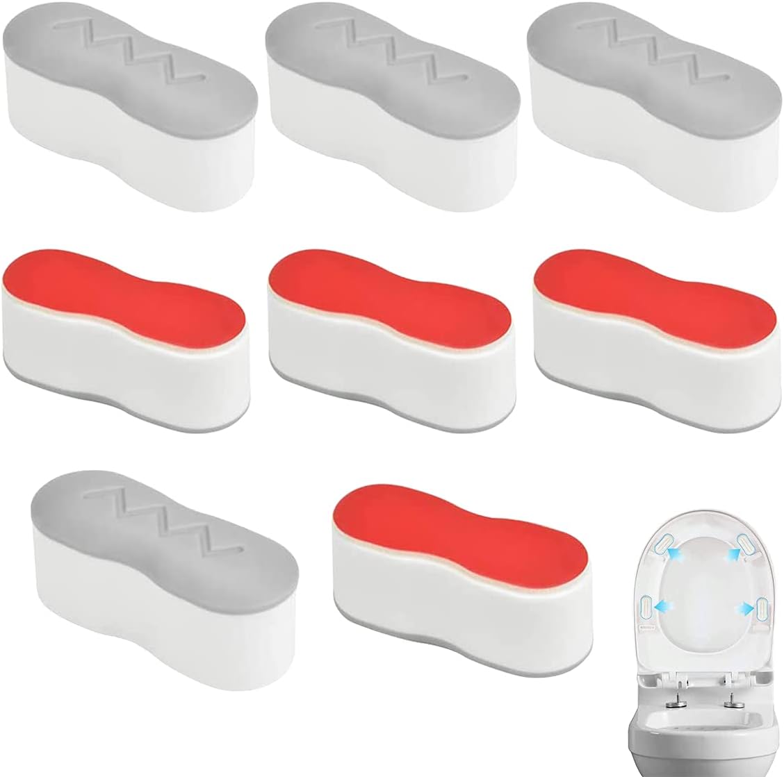 WC Sitzdeckelpuffer Set - 12 Stücke Stoßdämpfer Für Stabile Toilettensitze