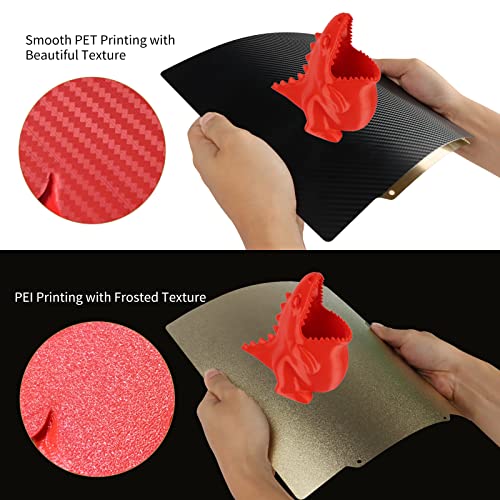 Image of New Double Print Bed PET+PEI Coated Spring Steel Sheet Bed Plate+ Magnetic Base for Ender 3 / Pro / 3S / v2, CR 20 / Pro, Ender 5 / Pro 3D Printer