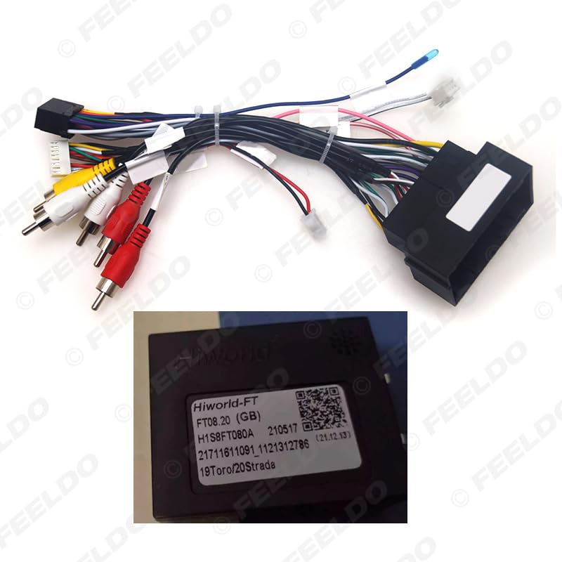 Car 16pin for Audio Wiring Harness with Canbus Box for Fiat mobi/Toro Aftermarket Stereo Installation Wire Adapter - (Color Name: Harness CANBUS Box)