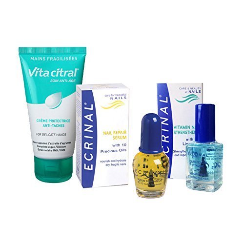 Buy Bundle of 3 items Ecrinal Nail Serum 10 ml, Nail Strengthener 10