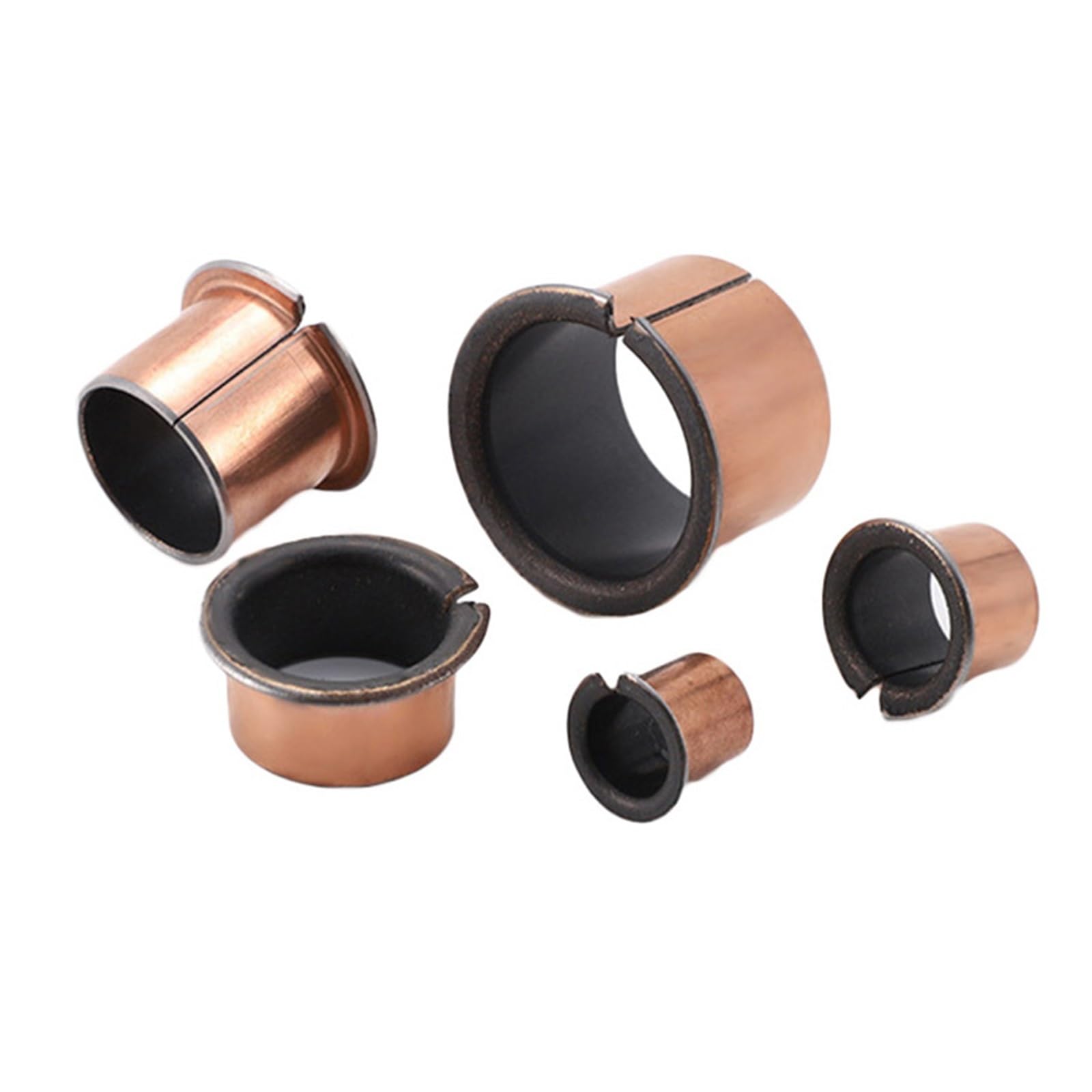 Palier à Bride SF-1F autolubrifiant, Lot de 5, diamètre intérieur 6/8/10/12 mm, Douille en cuivre, sans Huile, Hauteur de Douille 4-20 mm(18-12x10x20mm)