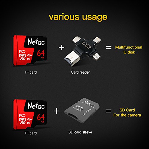 Cartão Memória MicroSD 64GB Extreme Pro Netac