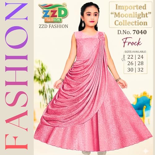 Image of Z Z D Fashion 7040 Trendy Party Sequin Work Full Length Gown Dress for Girls