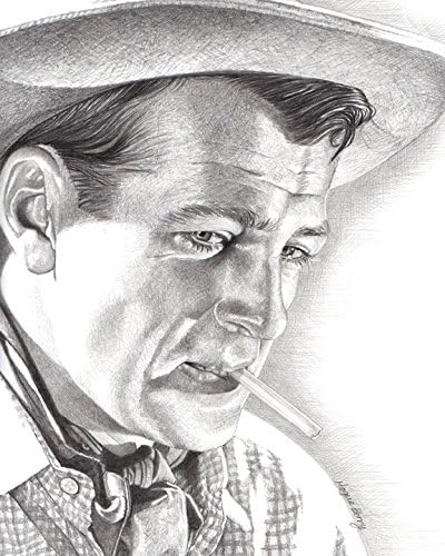 Gary Cooper, Cowboy, Western, Vintage Hollywood, 8x10 Art Print by Wendy Hogue Berry