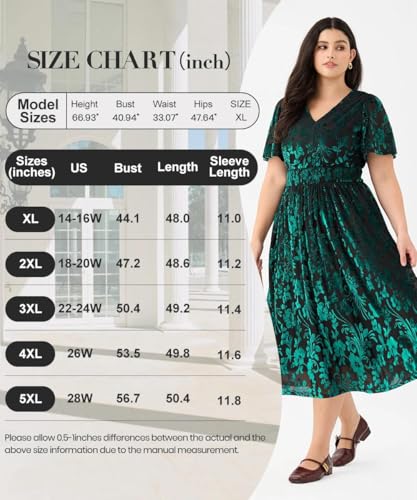 Image of TIYOMI Plus Size Velvet Dress for Women Formal Cocktail Satin Dresses for Wedding Guest XL-5XL (14W-28W)