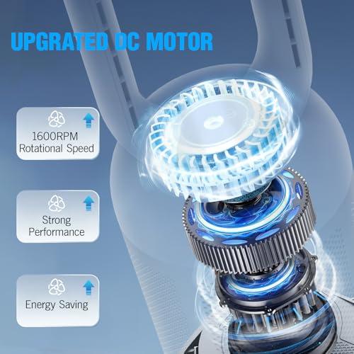 YAZEKY Ventilador de Torre sin Aspas,Ventilador de Pie Silencioso con Mando a Distancia,24 Velocidades,Oscilación 60°,Pantalla LED,hogar,oficina,dormitorio y Camping (Negro) (Plata) - imagen 7