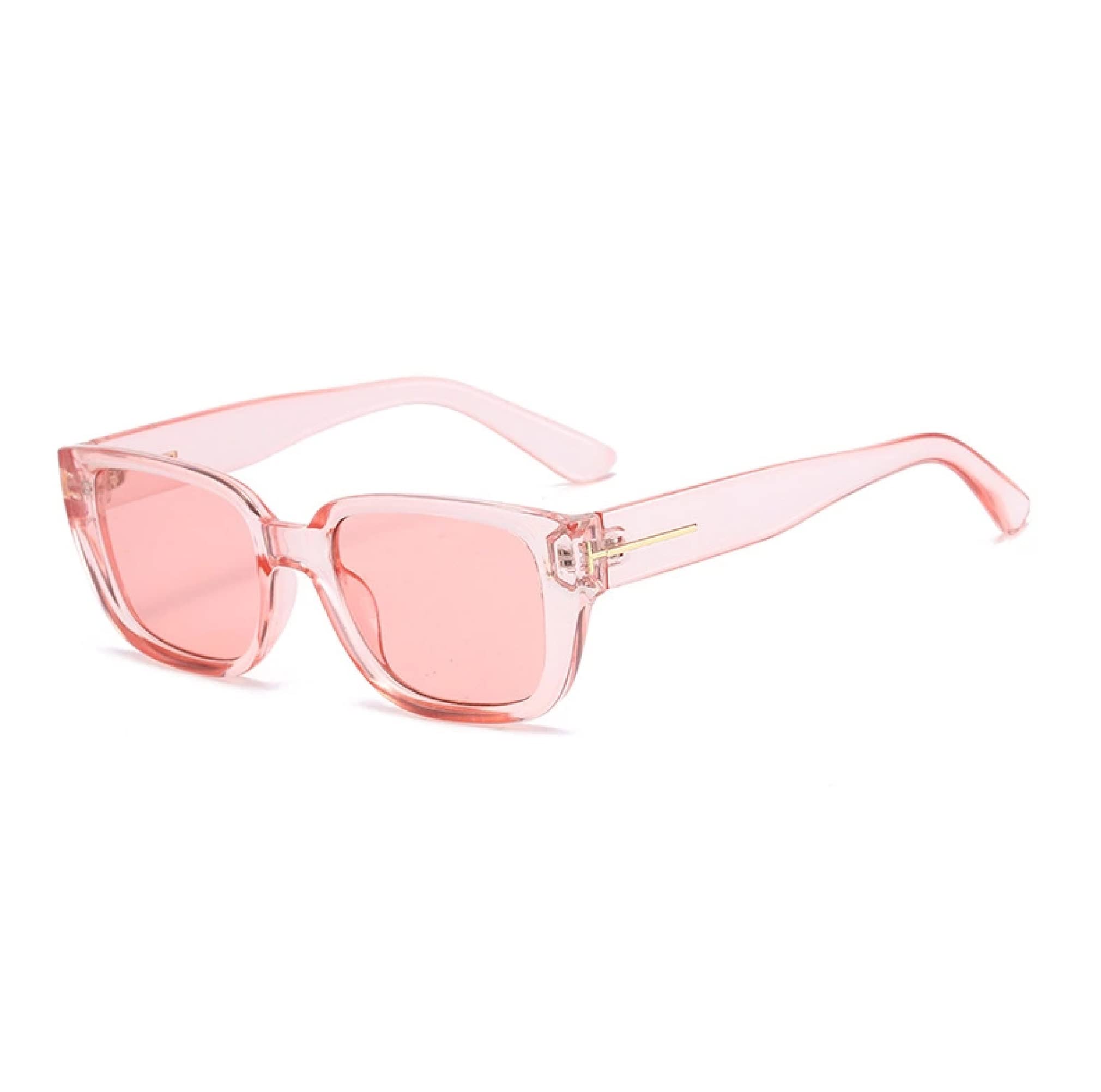 AUGEN By Visions India Retro Vintage Square Abstract Unisex Sunglasses UV400 Protected Medium Size (Pink, 119) - Pack of 1-image-41