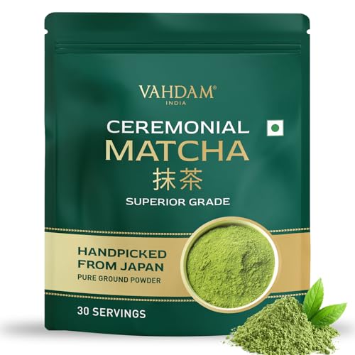 Image of VAHDAM Ceremonial Matcha 30g | Rich Microfoam | Ultra-Fine, Smooth & No Bitter Aftertaste | Richest Japanese Variety