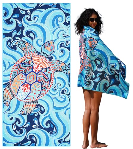 Microfiber Lightweight Thin Beach Towel Sand Free Quick Dry Absorbent...