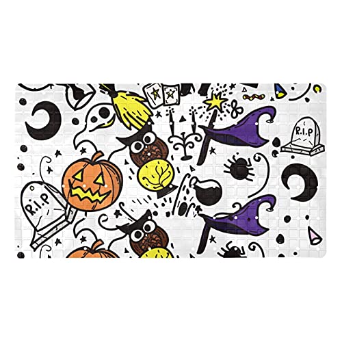 Alfombrilla de baño de Halloween con 112 ventosas de PVC para ducha y hotel 2
