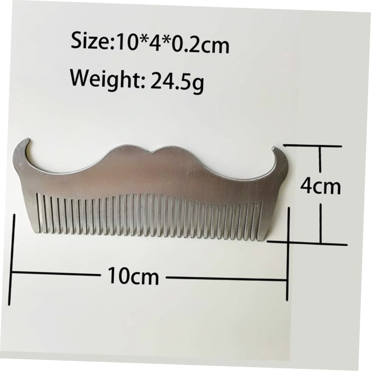 FOYTOKI Beard Comb for Men 2pcs Stainless Steel Hairdressing Grooming Set Styling Tool for Goatee Hair
