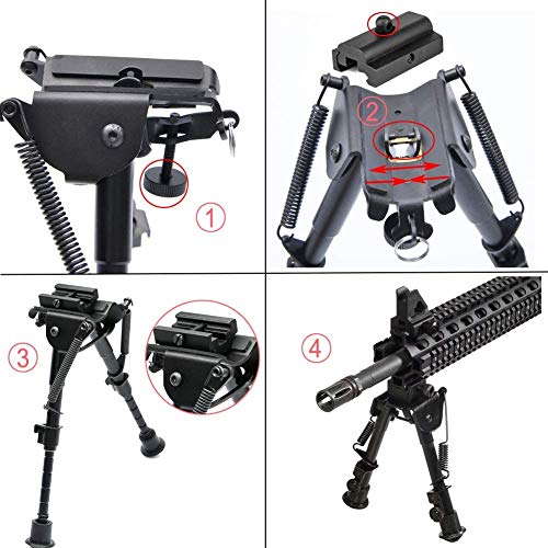 Bestsight Tactical Bipod Rifle Picatinny Quick Release 6-9 Inches Bipod For Hunting&Shooting #TOP3