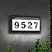 Solar Address Sign, Lighted Address Plaque Outdoor Waterproof, Illuminated Address Numbers, House Numbers for Outside