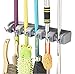 Produktbild Gerätehalter Wandhalterung, Home-Neat Ordnungsleiste Wandhalter mit 5 Haken und 6 Schnellspannern für Mopp ,Besen und Gartenwerkzeug usw.