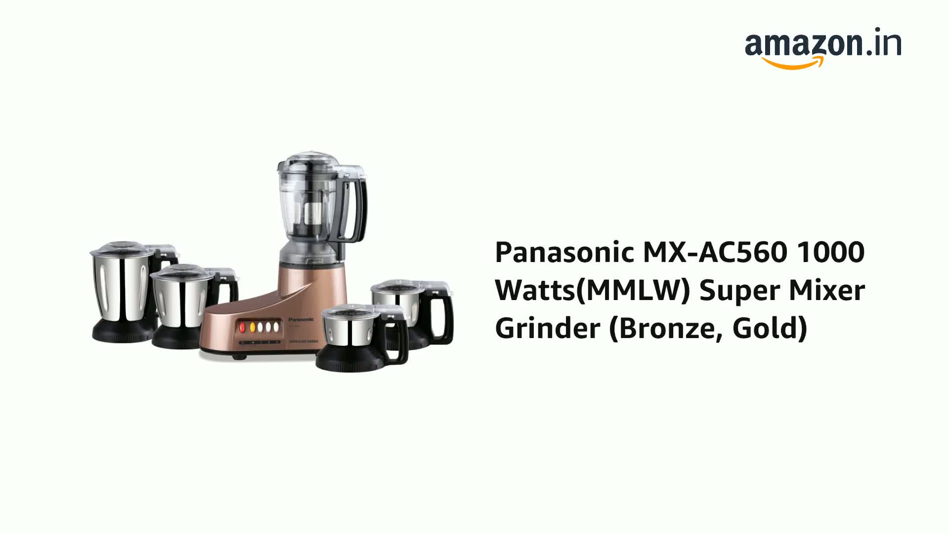 Buy Panasonic MX-AC560 1000 Watts(MMLW) Super Mixer Grinder Buy Panasonic MX-AC560 1000 Watts(MMLW) Super Mixer Grinder