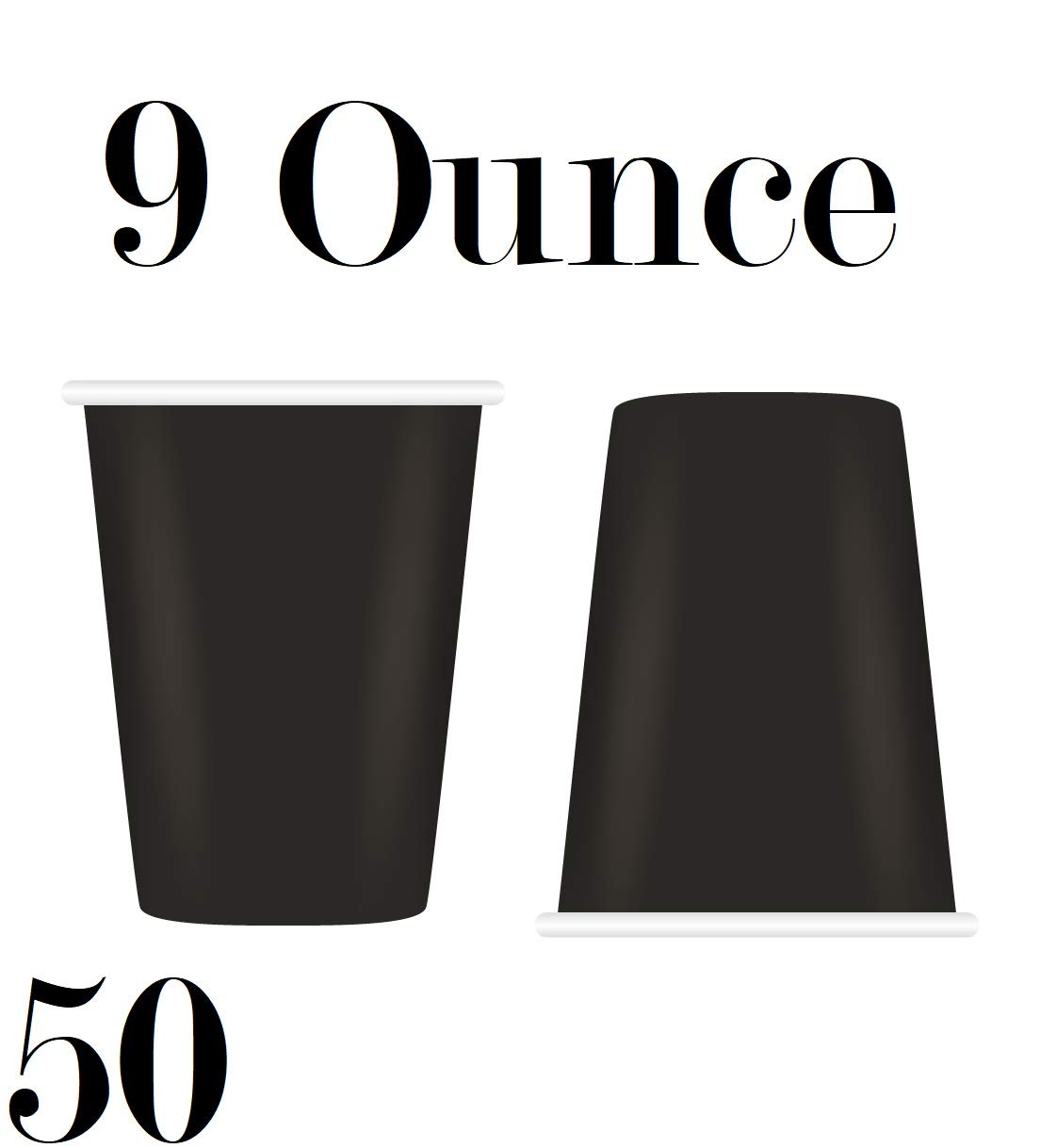 Serviert 50 komplette Party-Pappteller, quadratisch, 22,9 cm, quadratische Pappteller, 17,8 cm, Dessert-Pappteller, 266 ml, 3-lagige Servietten