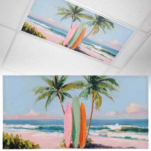Pink Beach Fluorescent Light Covers, 1 Pack