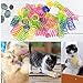 QUVOVID Cat Spring Toys 40 Packs Colorful Plastic Spring Coils Attract Cats to Swat, Bite, Cat Toys for Indoor Cats for All Breeds