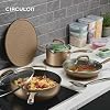 Circulon A1 Series with ScratchDefense Technology Nonstick Induction Pots and Pans, Metal Utensil Safe, Includes Splatter Guard, Slotted Turner and Silicone Trivets, 10 Piece Cookware Set - Champagne #1