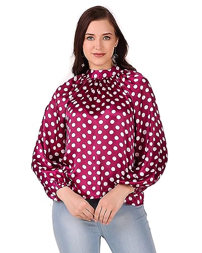Image of BoheeWohee Women's Full Sleeves Casual Satin Top