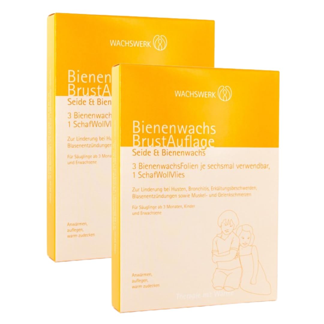 Bienenwachs Brustauflage | Doppelpack | 2 Packungen | Babys, Kinder & Erwachsene | | inkl. eBook "Hausmittel bei Erkältung & Co."