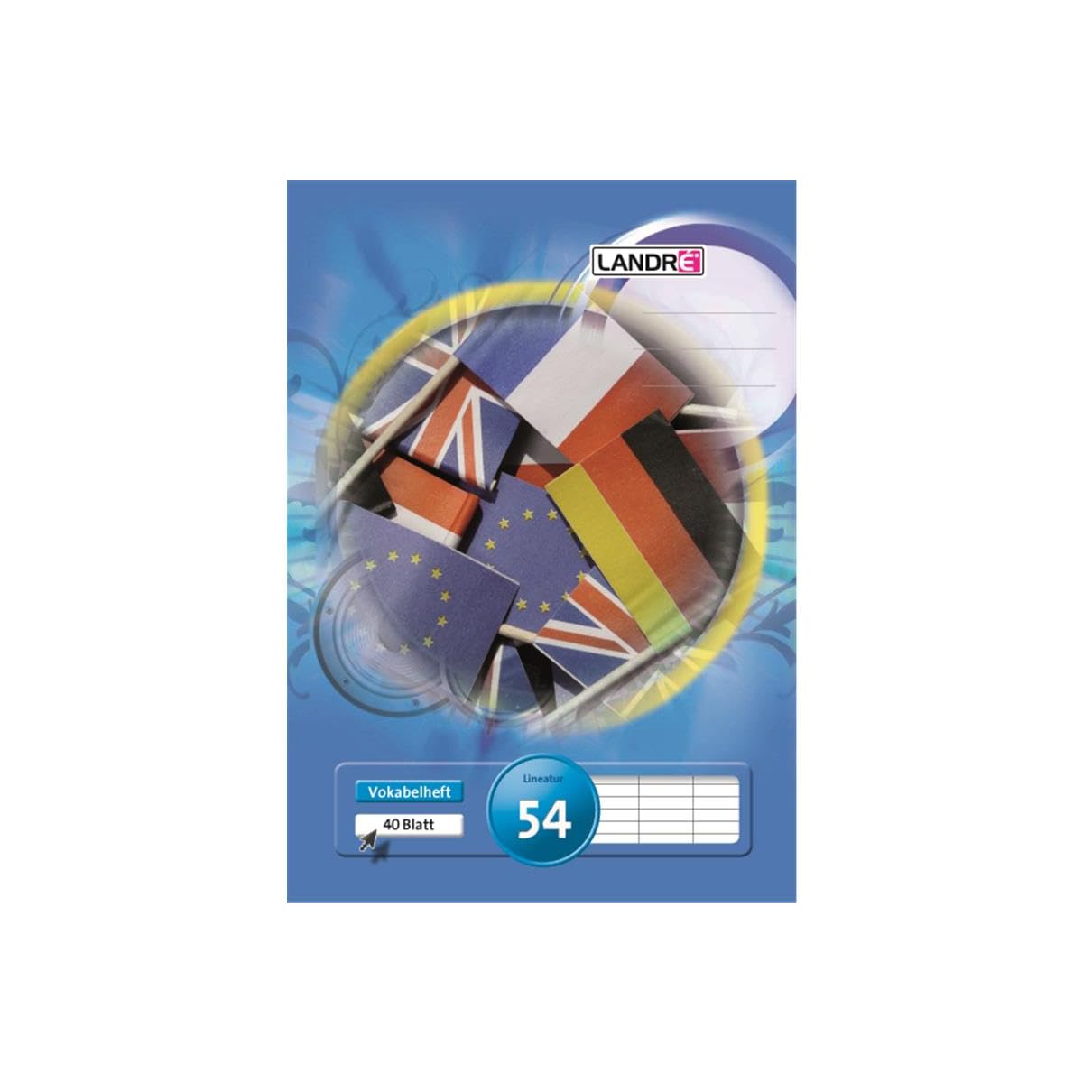 herlitz Vokabelheft A4, Lineatur 54, 3 Spalten, 40 Blatt, 80 g/m², 10 Stück