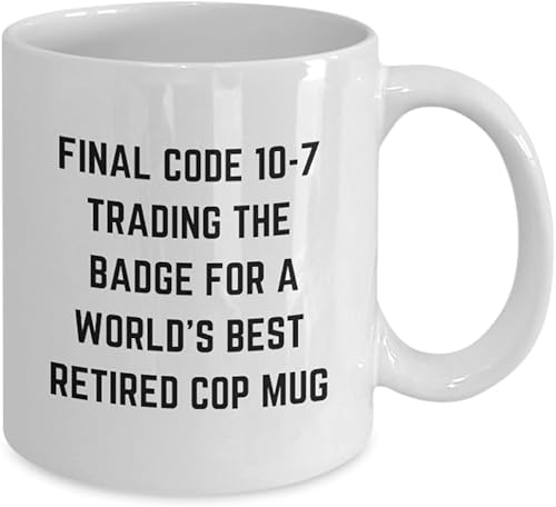 Miniatura 4 de Jubilado oficial de policía taza de café feliz jubilación policía jubilación regalo despedida mudarse compañero de trabajo regalo de despedida