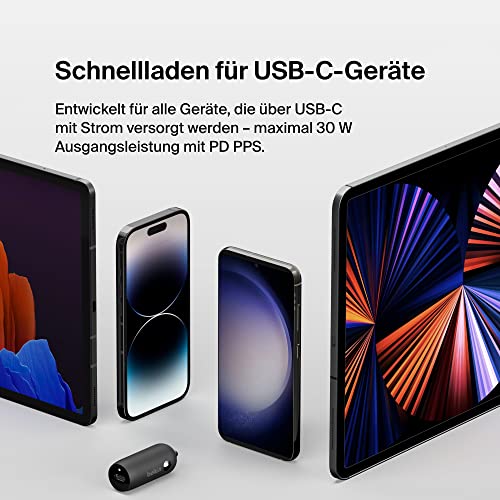 Belkin BoostCharge 30-W-Kfz-Schnellladegerät, Zigarettenanzünder USB, kompaktes Modell mit USB-C-Power Delivery-Anschluss… – Ansicht 4