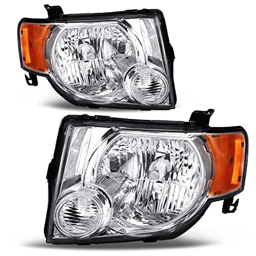 telpo Headlight Assembly Compatible with 2008 - 2012 Ford Escape Driver Side And Passenger Side