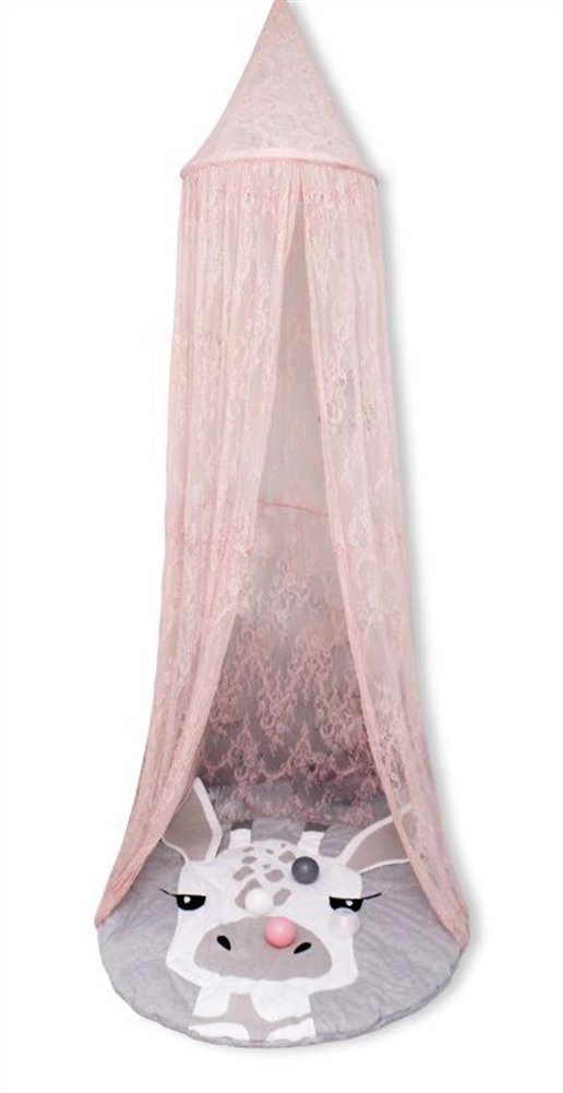 zanzariera Lettino Neonato con Supporto Maglia zanzariera Lettino Bimbi con Apertura Pieghevole Neonato per Lettino Bambini Rosa 240x50cm (HöhexDurchmesser)