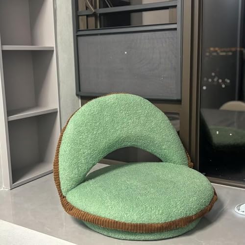 Silla plegable de suelo con respaldo, silla tapizada de juego y meditación para uso en interiores y exteriores, taburete de yoga, cómodo asiento de sala de estar