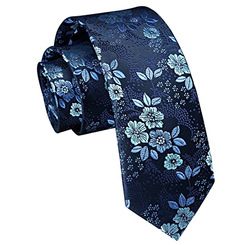 Enlision Corbata para Hombre Elegante Clásico Azul 6CM Corbata Para Negocios Formales De Boda