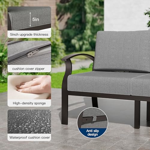 Kullavik-Aluminum-Patio-Furniture-Set6-Pieces-7-Seat-Metal-Outdoor-Furniture-Conversation-Set-wSwivel-ChairsGrey