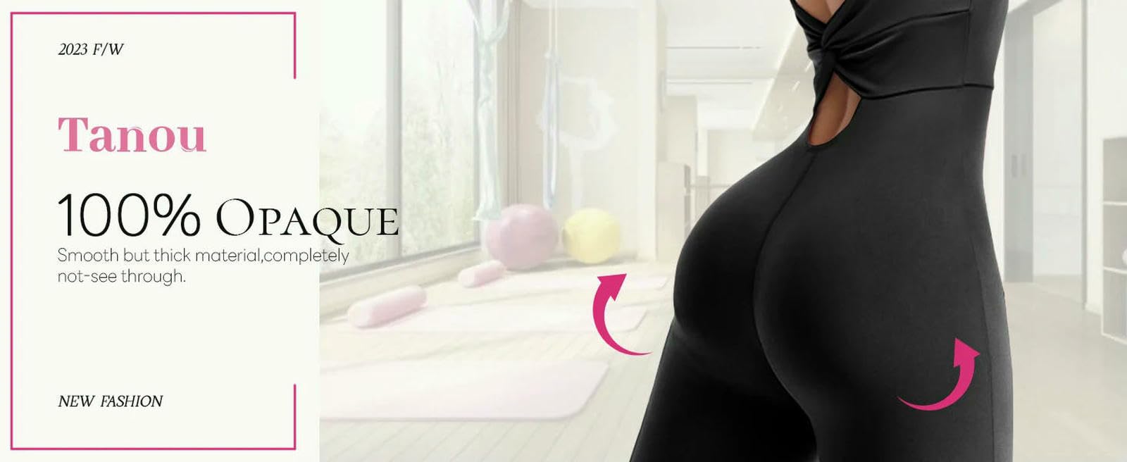 bielizna modelująca damski kombinezon treningowy rozkloszowany bez pleców joga kombinezon Scrunch Butt Jednoczęściowe body legginsy z odkrytymi plecami siłownia-różowy - S