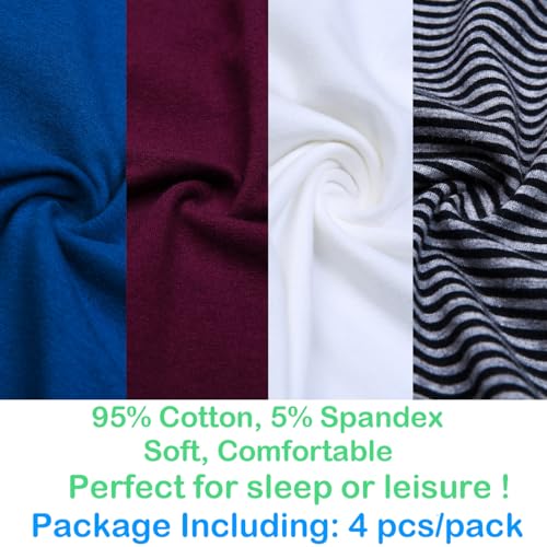Nursing Tops Tank Shirt Cami Sleep Bra for Maternity and Breastfeeding (Medium, Stripe/Atrovirens/Burgundy/White) - Thumbnail 6
