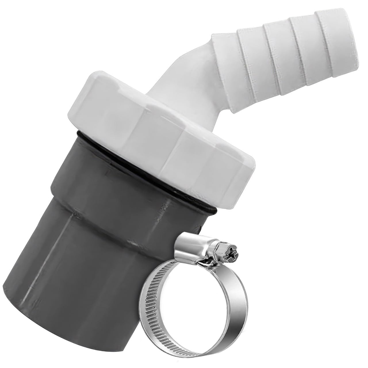 Adaptateur De Vidange Machine à Laver 40 Mm - Entrée 18-24 Mm, Sortie 40 Mm, Lot De 2 Avec Colliers