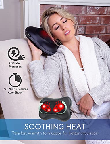 Zyllion Zma-13Rb Rechargeable Shiatsu Pillow Massager And Zma-27 Rechargeable Handheld Massager Bundle (Black) #TOP3