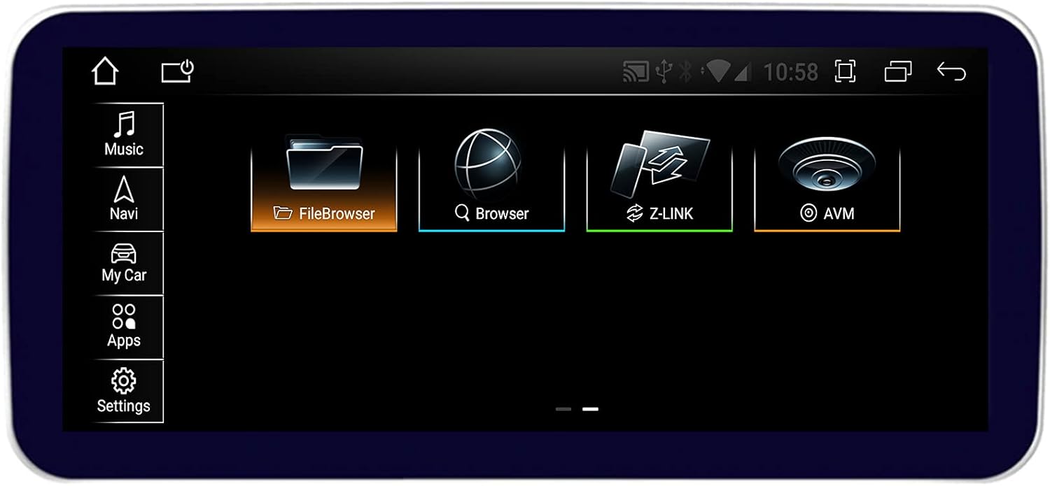 Alternative main menu interface of the TAFFIO Android system