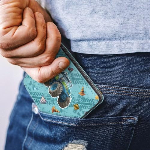 Image of Coldinair Tractor Kids Bifold Wallet for Boys Ages 5-7 /6-8 with Wallet Card,Child Cute Credit Card Holder Wallets With Coin Pocket Id Window for Kids, Boys,Teen,Blue
