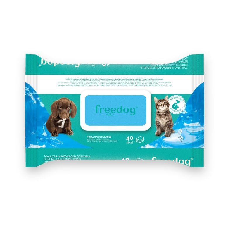 Freedog TOALLITAS HUMEDAS OCULARES GDE 40 UD 28 X 18CM