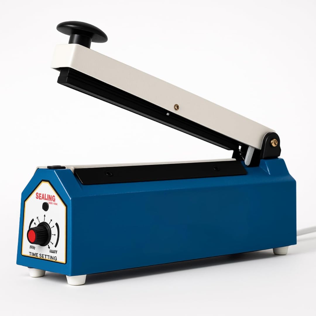 Jawsons 8-inch Impulse Heat Sealer Machine for Plastic Bags, Heavy Duty Manual Hand Sealing Machine for Food Packaging, Mylar Bags, Poly Bags, Portable Pouch Sealer with Adjustable Timer & Spare Kit-image-27