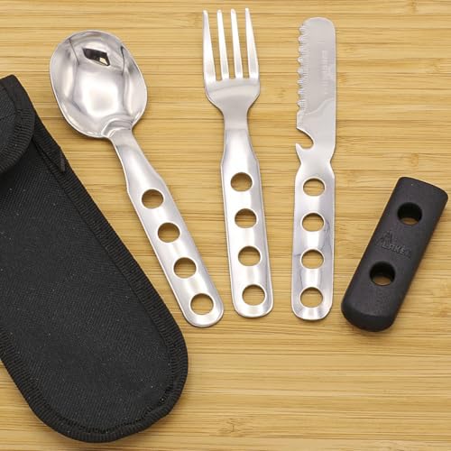 Laken 1410FN, Set de Cubiertos de Acero Inoxidable con Funda de Neopreno