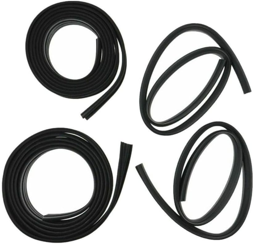 Post Glass Run Channel Rubber Seal Kit Set for Chevy for Chevy II 1968 for Nova 1969-1972 Base 2 Door