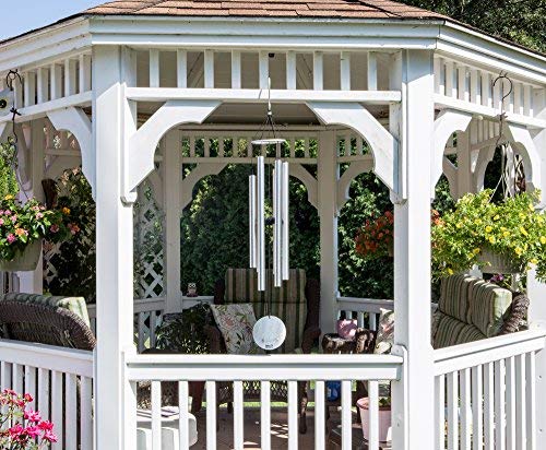 Nature’s Melody Aureole Tunes Wind Chimes – Outdoor Windchime With 6 Tubes Tuned To B Pentatonic Scale, 100% Rustproof Aluminum, Powder Finish & S Hook Hanger For Sympathy, Memorial Gift Or Zen Garden #TOP3